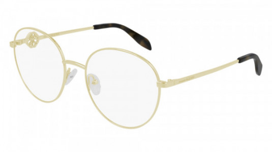 Alexander McQueen AM0291O Eyeglasses, 002 - GOLD