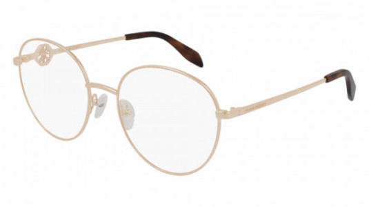 Alexander McQueen AM0291O Eyeglasses, 003 - GOLD