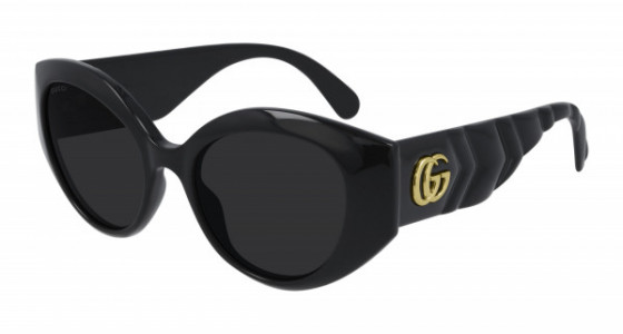 Gucci GG0809S Sunglasses, 001 - BLACK with GREY lenses