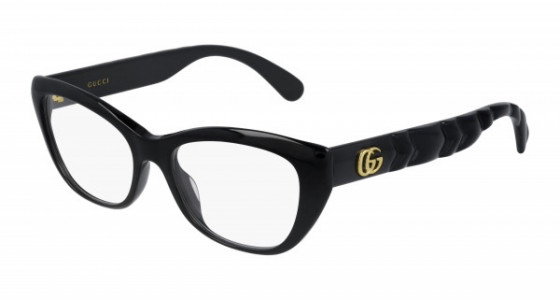 Gucci GG0813O Eyeglasses, 001 - BLACK with TRANSPARENT lenses