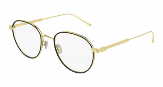 Cartier CT0250O Eyeglasses, 005 - GOLD with TRANSPARENT lenses
