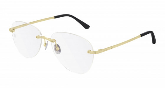 Cartier CT0254O Eyeglasses, 001 - GOLD with TRANSPARENT lenses