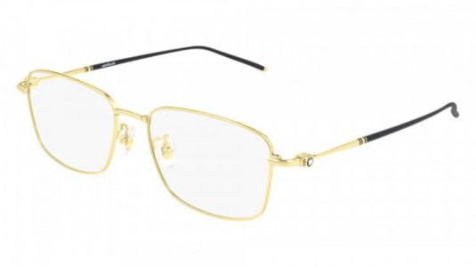 Montblanc MB0140OK Eyeglasses, 004 - GOLD with TRANSPARENT lenses
