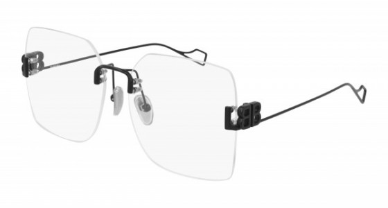 Balenciaga BB0113O Eyeglasses, 001 - BLACK with TRANSPARENT lenses