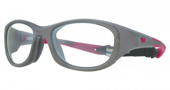 Rec Specs Challenger XL Sports Eyewear, 378 Shiny Gunmetal/Red (Clear With Silver Flash Mirror)