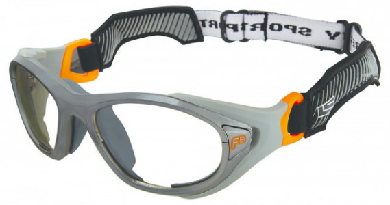 Rec Specs Helmet Spex XL Sports Eyewear, 325 Gunmetal/Orange (Clear With Silver Flash Mirror)