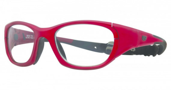 Rec Specs REPLAY Sports Eyewear, 752 Matte Red Fade/Black (Clear With Silver Flash Mirror)