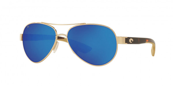 Costa Del Mar 6S4006 LORETO Sunglasses, 400619 LORETO 64 ROSE GOLD BLUE MIRR (GOLD)