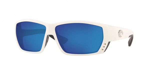 Costa Del Mar 6S9009 TUNA ALLEY Sunglasses, 900938 TUNA ALLEY 25 WHITE BLUE MIRR (WHITE)