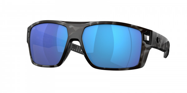 Costa Del Mar 6S9034 DIEGO Sunglasses, 903431 DIEGO TIGER SHARK BLUE MIRROR (BLACK)