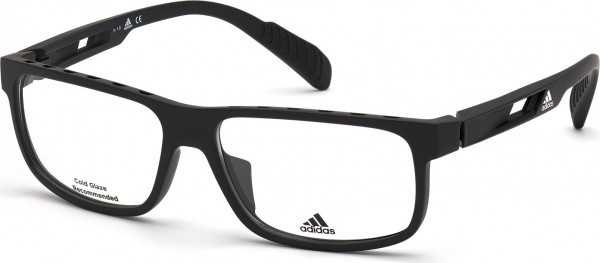 adidas SP5003 Eyeglasses, 002 - Matte Black / Matte Black