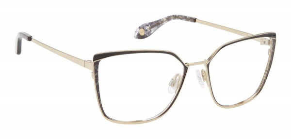 Fysh UK F-3651 Eyeglasses, S200-BLACK PEARL GLD