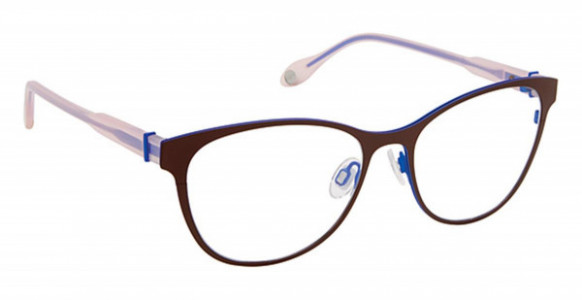 Fysh UK F-3614 Eyeglasses, (858) BROWN BLUE ROSE