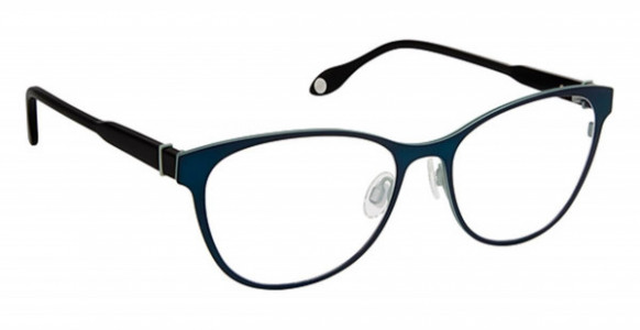 Fysh UK F-3614 Eyeglasses, (860) TEAL SILVER B