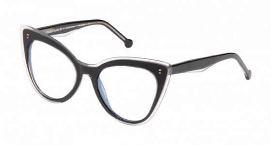Colors In Optics C1117 VICTORIA Eyeglasses, OXTL BLACK/CRYSTAL