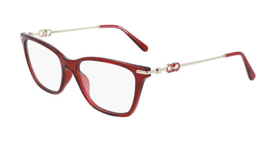 Ferragamo SF2891 Eyeglasses, (634) CRYSTAL BURGUNDY