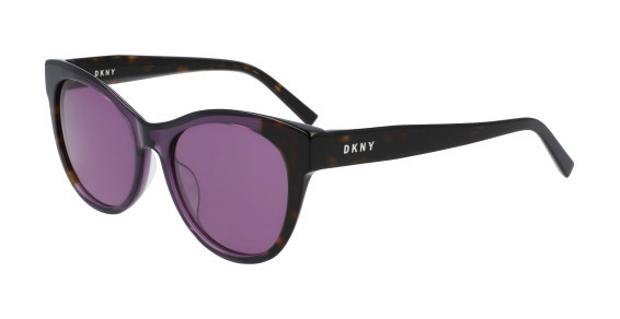 DKNY DK533S Sunglasses, (237) DARK TORTOISE/PURPLE
