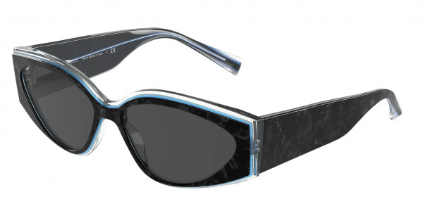 Alain Mikli A05060 MARJIE Sunglasses, 002/87 NOIR MIKLI/BLU CRYSTAL (BLACK)