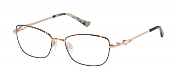 Tura R582 Eyeglasses, Black/Rosegold (BLK)