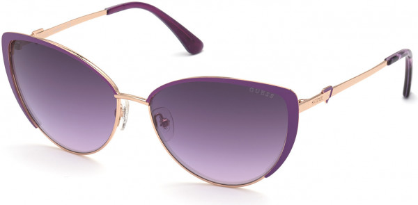 Guess GU7744 Sunglasses, 81Z - Shiny Violet / Gradient Or Mirror Violet