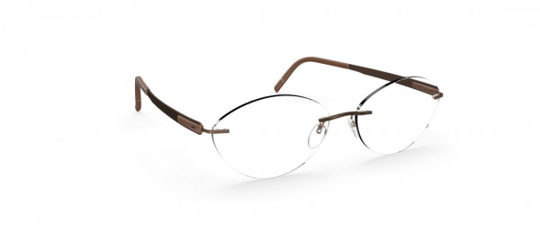 Silhouette Blend CV Eyeglasses, 6040 Leather Brown