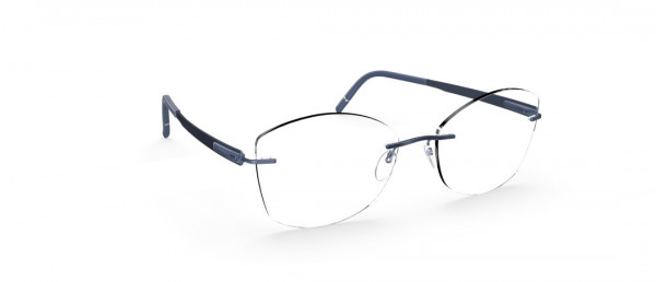 Silhouette Blend KL Eyeglasses, 4540 Navy Blue