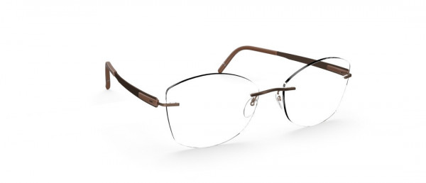 Silhouette Blend KL Eyeglasses, 6040 Leather Brown
