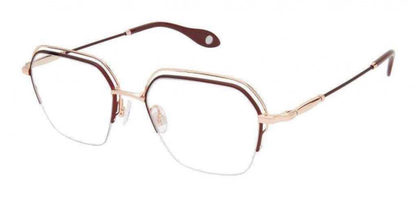 Fysh UK F-3662 Eyeglasses, M206-MERLOT ROSE GLD