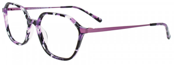 EasyClip EC550 Eyeglasses, 080 - Tortoise & Brushed Lilac Steel