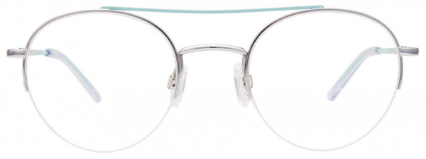 EasyClip EC574 Eyeglasses, 060 - Silver & Turquoise