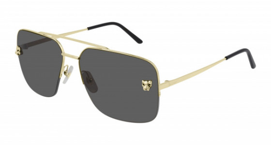 Cartier CT0244S Sunglasses, 001 - GOLD with GREY lenses