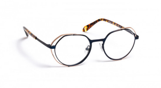J.F. Rey PM076 Eyeglasses, SATIN NAVY/SHINY PINK GOLD (2060)