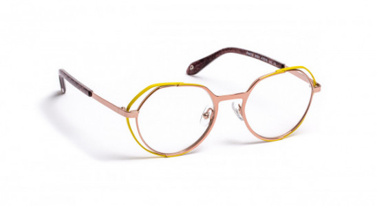 J.F. Rey PM076 Eyeglasses, SHINY PINK GOLD/NEON YELLOW (5551)