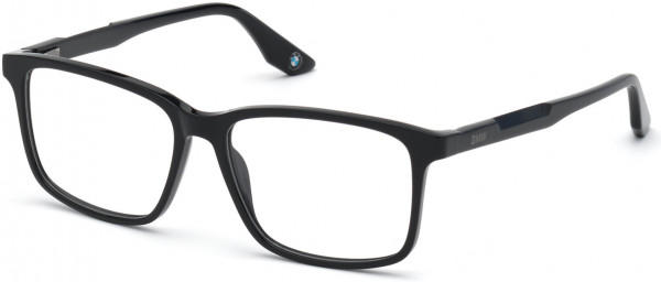 BMW Eyewear BW5007 Eyeglasses, 001 - Shiny Black / Shiny Black