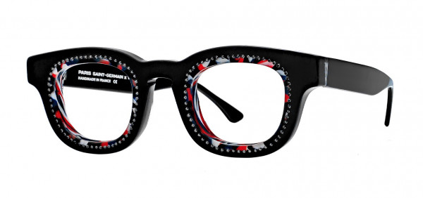 Thierry Lasry PARIS SAINT-GERMAIN X THIERRY LASRY W/ CRYSTALS CLEAR Eyeglasses, Black w/ Black Crystals