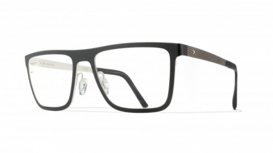 Blackfin West Derby Eyeglasses, C1190 - Black/White