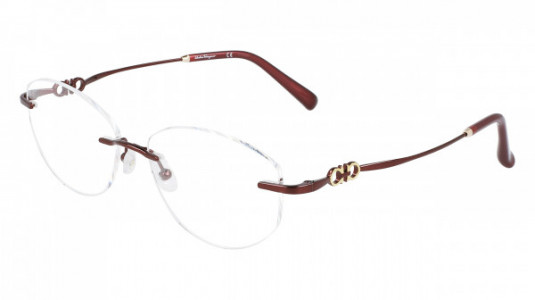 Ferragamo SF2559A Eyeglasses, (603) SHINY BORDEAUX