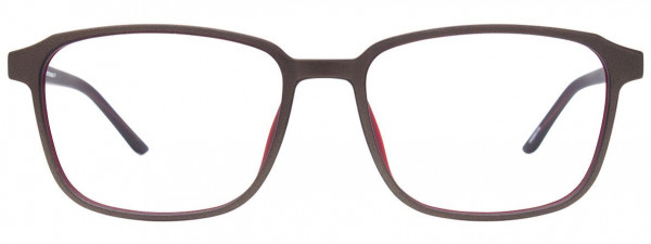 Cargo C5057 Eyeglasses, 020 - Matt Dark Grey & Dark Red (inside)