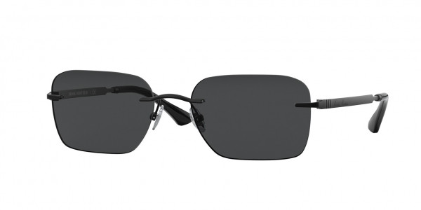 Brooks Brothers BB4058 Sunglasses, 100987 MATTE BLACK SOLID GRAY (BLACK)
