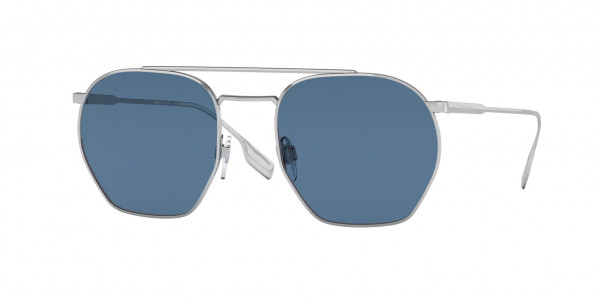 Burberry BE3126 RAMSEY Sunglasses, 100580 RAMSEY SILVER DARK BLUE (SILVER)