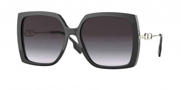 Burberry BE4332 LUNA Sunglasses, 30018G LUNA BLACK GREY GRADIENT (BLACK)