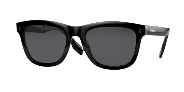 Burberry BE4341 MILLER Sunglasses, 3001T8 MILLER BLACK DARK GREY POLAR (BLACK)
