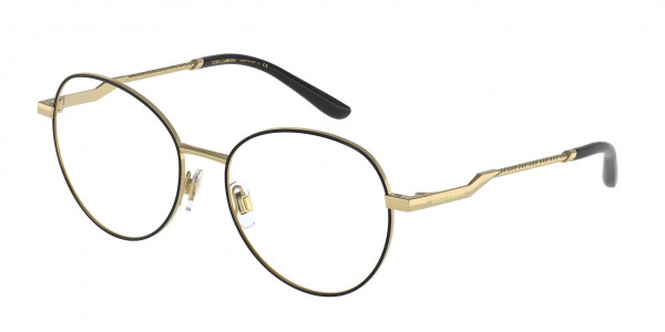 Dolce & Gabbana DG1333 Eyeglasses, 1334 GOLD/BLACK (BLACK)