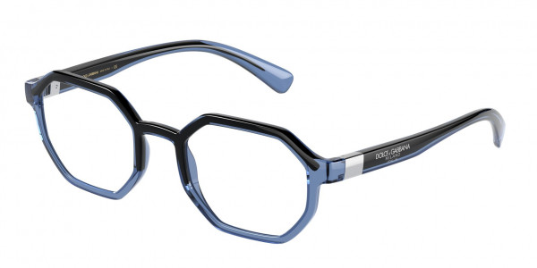 Dolce & Gabbana DG5068 Eyeglasses, 3258 TRANSPARENT BLUE/BLACK (BLUE)