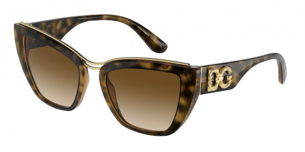 Dolce & Gabbana DG6144 Sunglasses, 502/13 HAVANA GRADIENT BROWN (TORTOISE)
