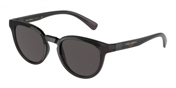 Dolce & Gabbana DG6148 Sunglasses, 325787 TRANSPARENT GREY/BLACK (GREY)