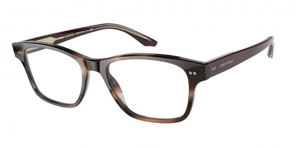 Giorgio Armani AR7195 Eyeglasses, 5734 STRIPED DARK BROWN (BROWN)