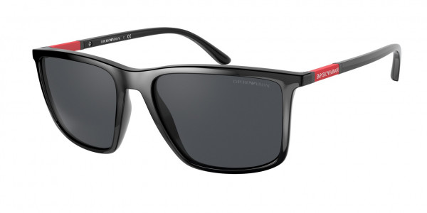 Emporio Armani EA4161 Sunglasses, 501787 BLACK DARK GREY (BLACK)