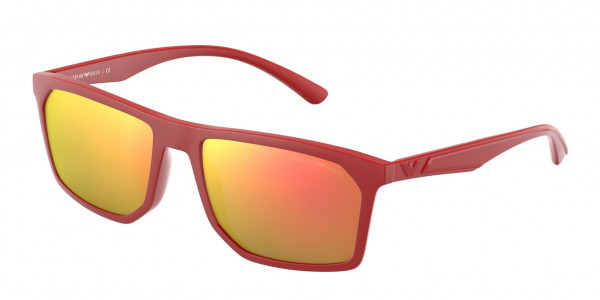 Emporio Armani EA4164 Sunglasses, 58276Q MATTE RED DARK VIOLET MIRROR R (RED)