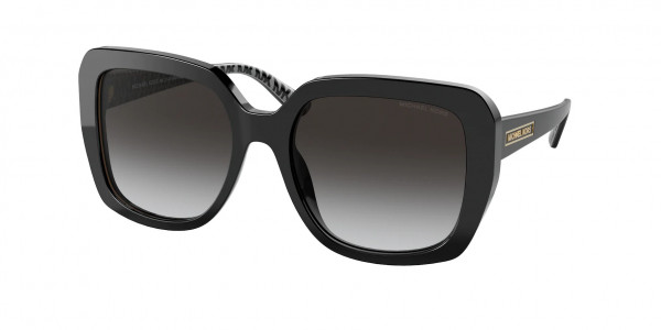 Michael Kors MK2140 MANHASSET Sunglasses, 30058G MANHASSET BLACK GREY GRADIENT (BLACK)